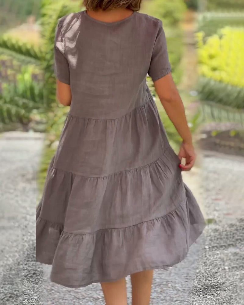Samantha | Abito di Viento con Scollo a V e Tasche