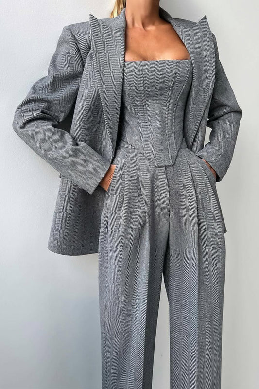 Grace | Set tre pezzi con Blazer di Doppio Bottone