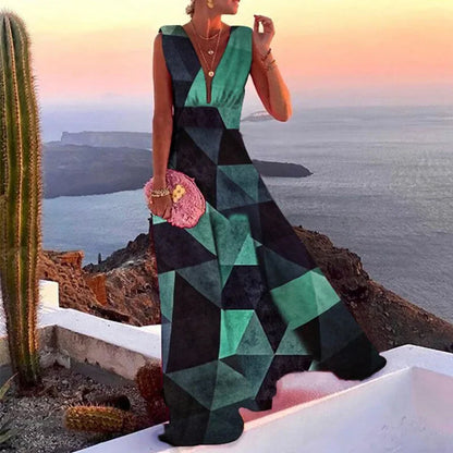 SIENNA – ABITO MAXI SUNSET BLOOM