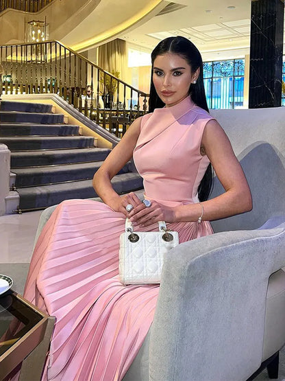 Ellison - Abito Maxi Drapado Elegante
