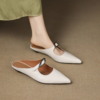 Clara – Mules in pelle naturale