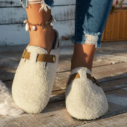 Sneakers di Donna Slip-On con Detalle di Fibbia e Comfort Morbida e Acogedor
