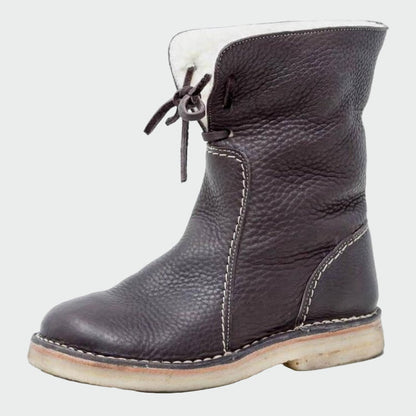 Scarpe di uomo in pelle impermeabili con fodera di lana