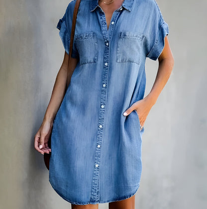 Katelyn | Abito in denim Casual con bottoni