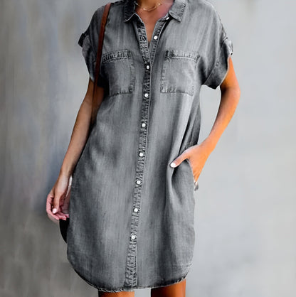 Katelyn | Abito in denim Casual con bottoni