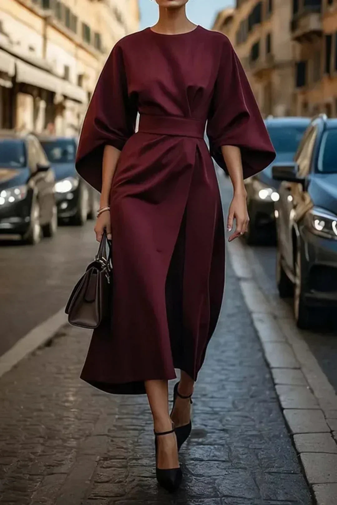 Clare™ | Abito Maxi Con Cintura Elegante