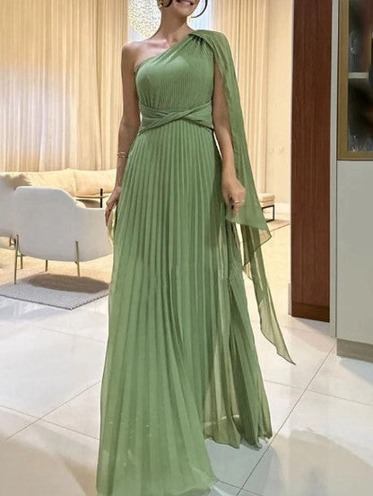 Dalila - Abito maxi Plissettato Off-Shoulder