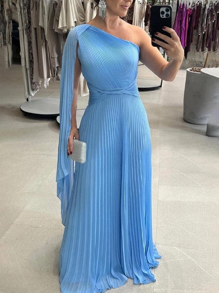 Dalila - Abito maxi Plissettato Off-Shoulder