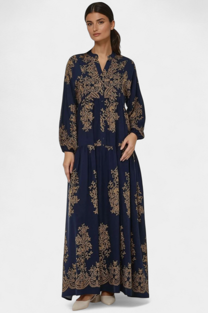 Yaiza Abito maxi con Aire Boho e Stampa Vintage