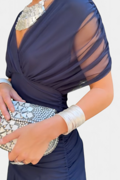 Abigail | Abito lungo Floreale con Scollo a V