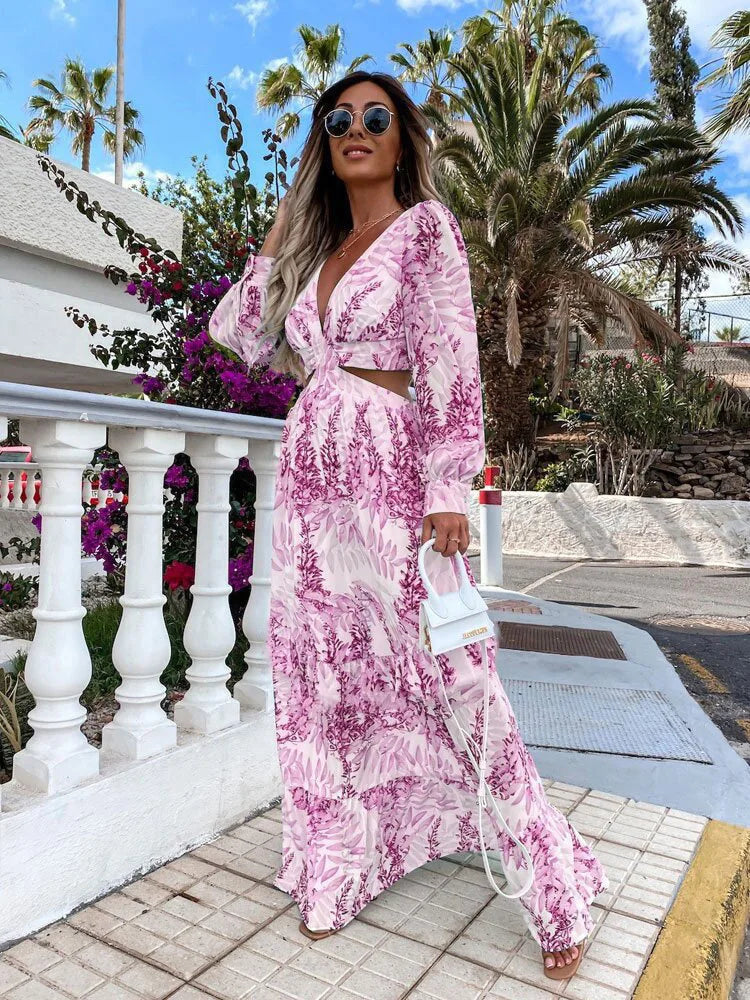 Abito Maxi con scollo a V Amélie