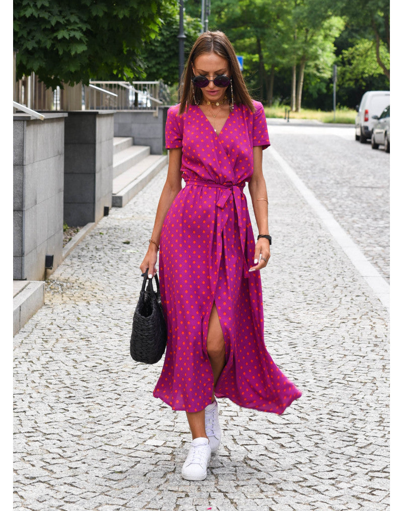 Alina – Abito Midi Envolvente Floreale