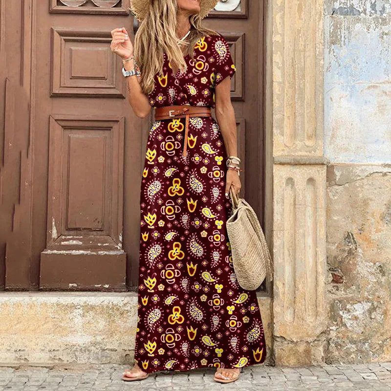 Vivienne | Abito midi floreale plissettato