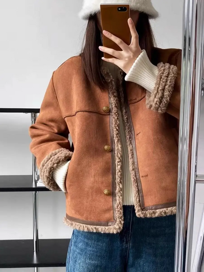 Aspen™ - Giacca di Stile vintage di Camoscio