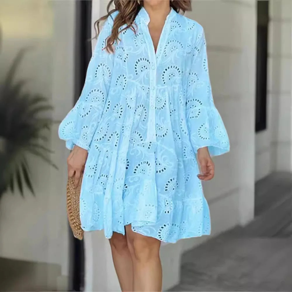 Robe Midi in pizzo Rosa - Eleganza Senza tempo