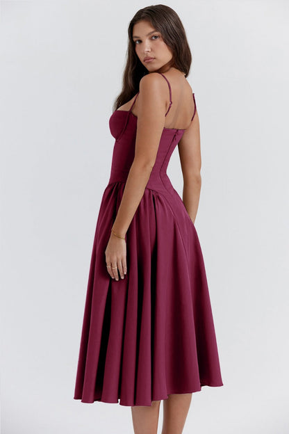 Elara | Abito con spalline con corsetto