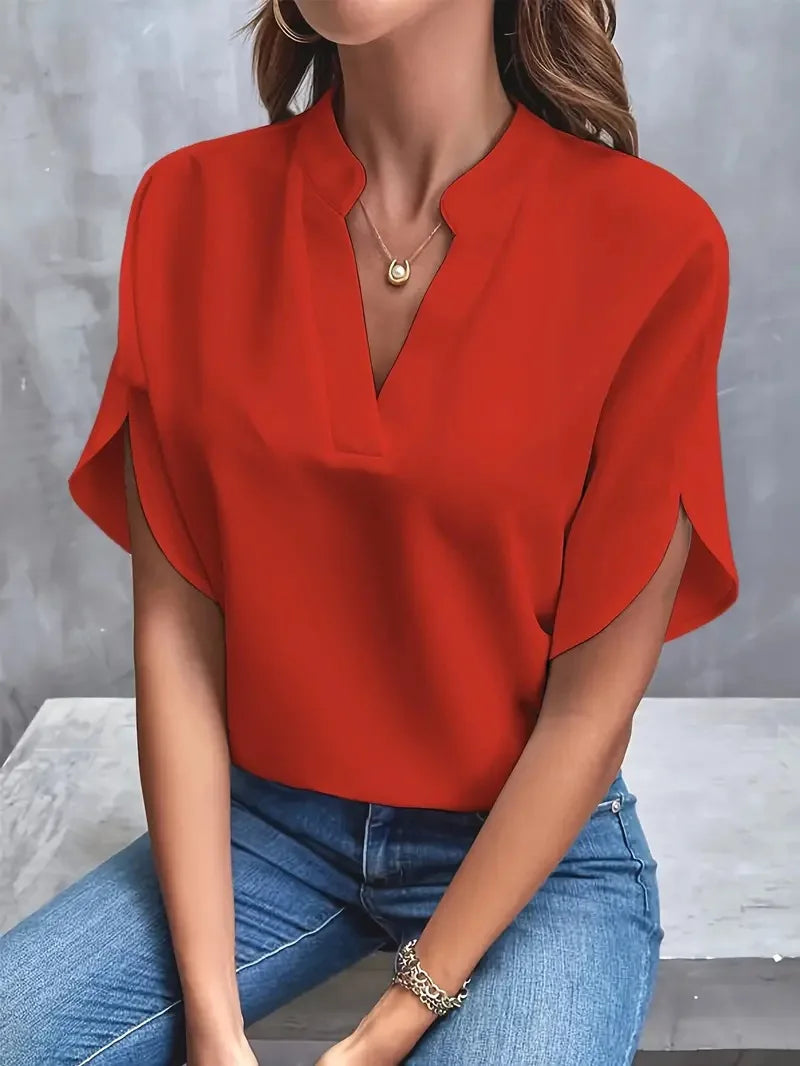 Bettina | Blusa fluida con scollo a V elegante