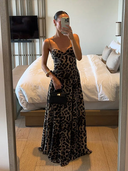 Antonella - Abito maxi di Leopardo