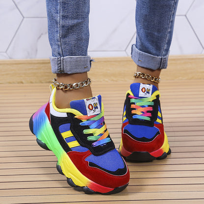 Jolie - Sneakers coloridas con suola gruesa per donna