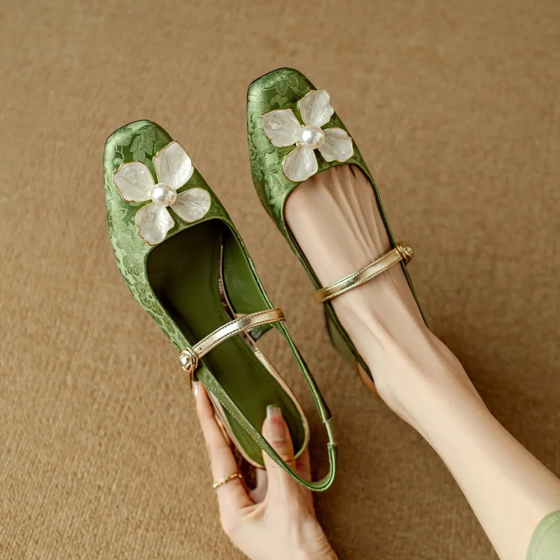 Genine - Scarpe con tacco con cinturilla trasera