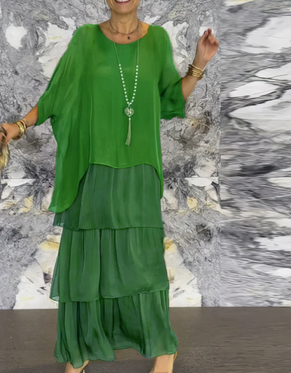 Caroline | Abito Maxi di Girocollo Morbido