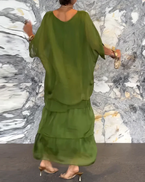 Caroline | Abito Maxi di Girocollo Morbido