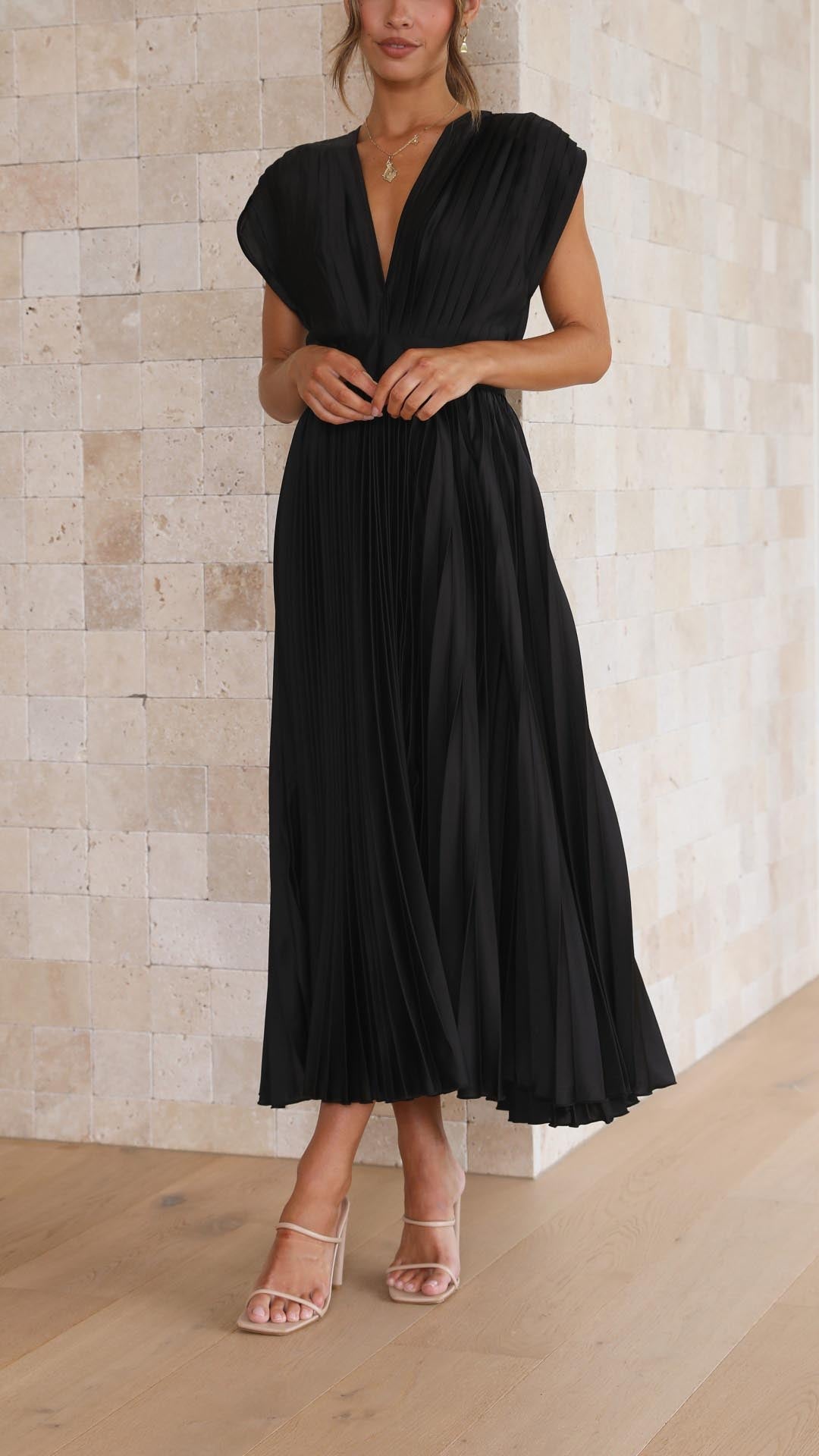 ALIYAH – ABITO MIDI PLISSETTATO ELEGANTE
