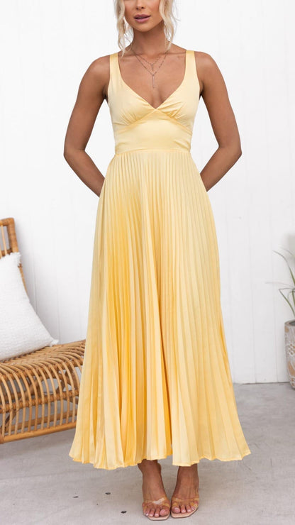 CEREZA - ABITO MAXI PLISSETTATO ELEGANTE