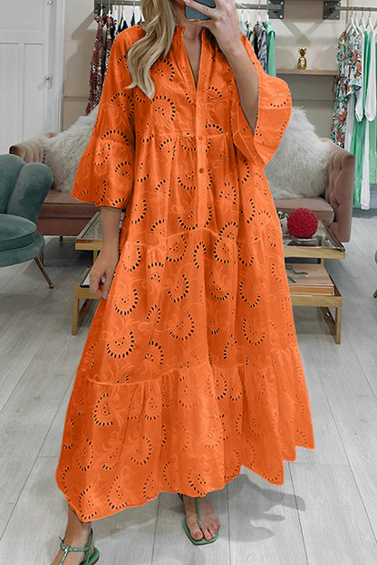 FIORELLA – ABITO MAXI DI PIZZO