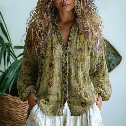 Brianna | Elegante Camicia vintage con Design floreale
