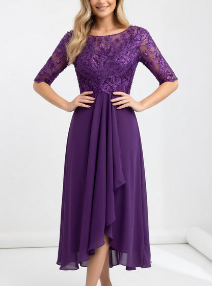 Abito midi in pizzo - Eleganza senza tempo per donna