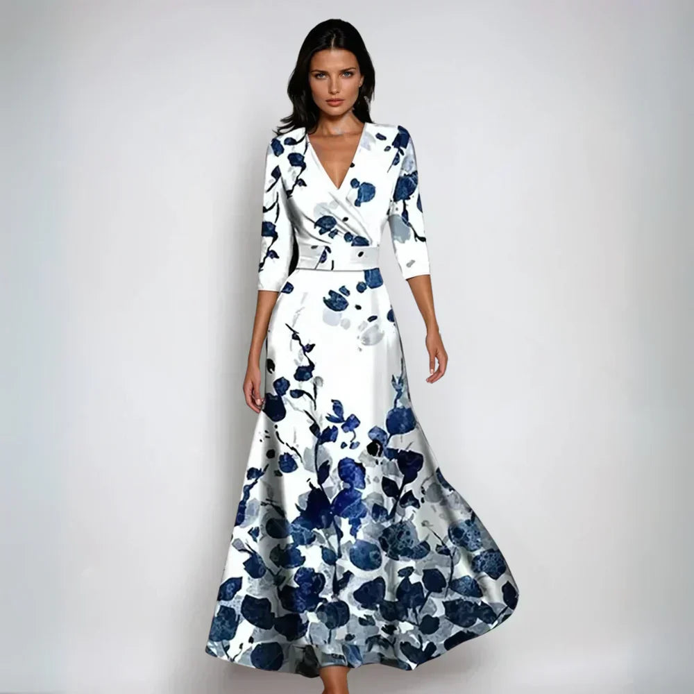 Elisa - Abito maxi Elegante con Fiori