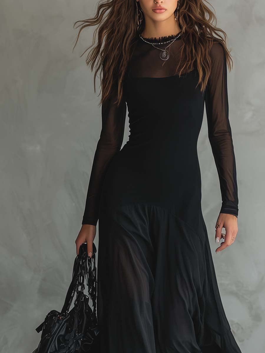 Yedra | Abito maxi fluido di tul