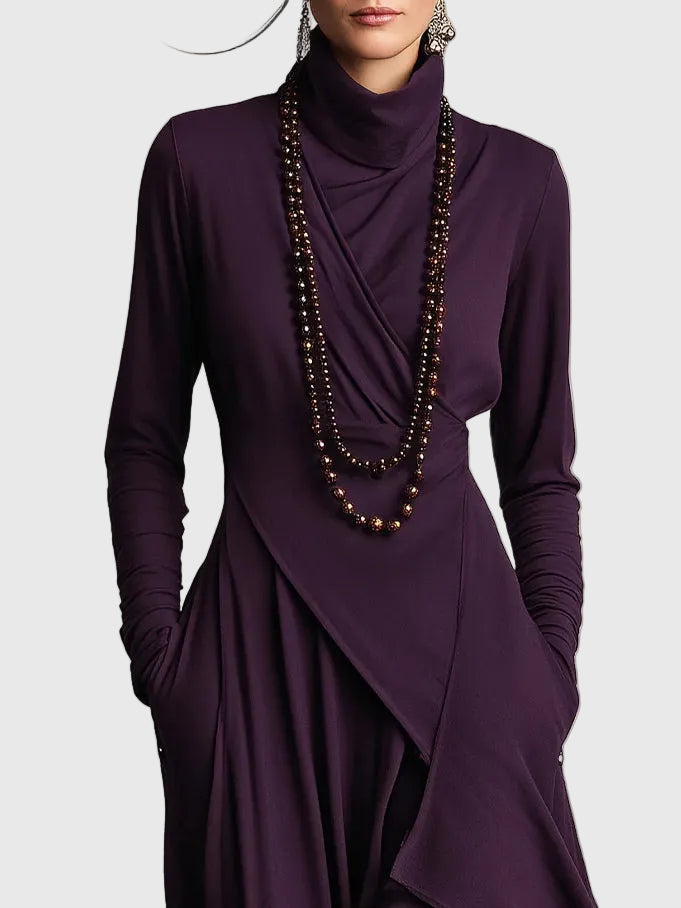 Viola | Abito maxi Plissettato