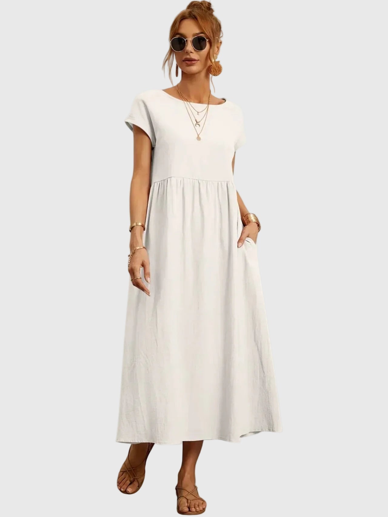 Giselle | Abito midi Casual con Tasche