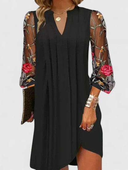 NICOLE – ABITO MINI RICAMO ELEGANTE