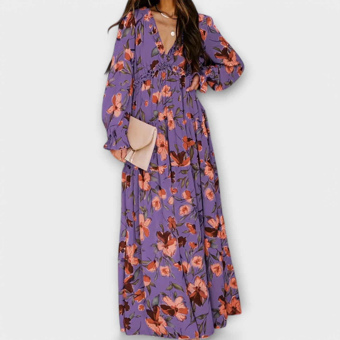 LILA – ABITO MAXI GIARDINO SEGRETO