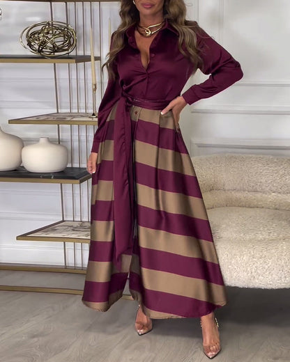 Ariana - Abito di Eleganza A righe