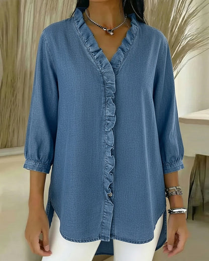 Elvari – Blusa elegante con dettagli di volant