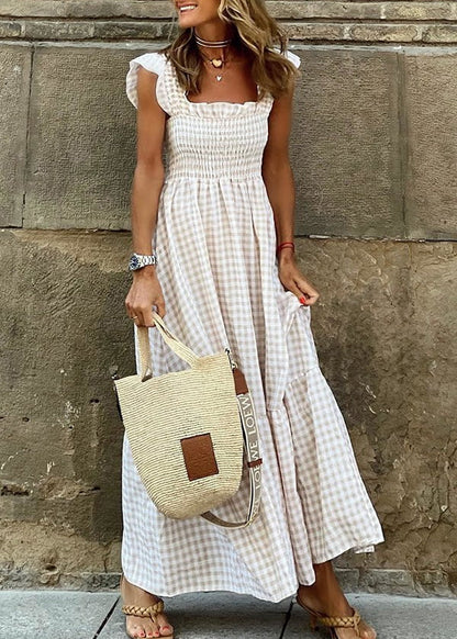 Lily™ - Abito maxi a Quadri con Stile