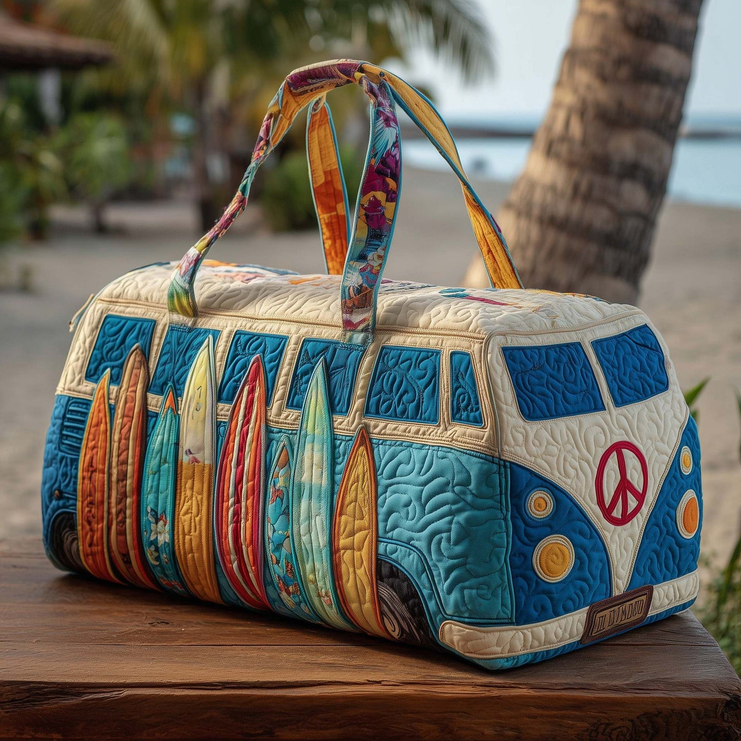 Luna – Borsa da Viaggio Trapuntata con Design Artigianale