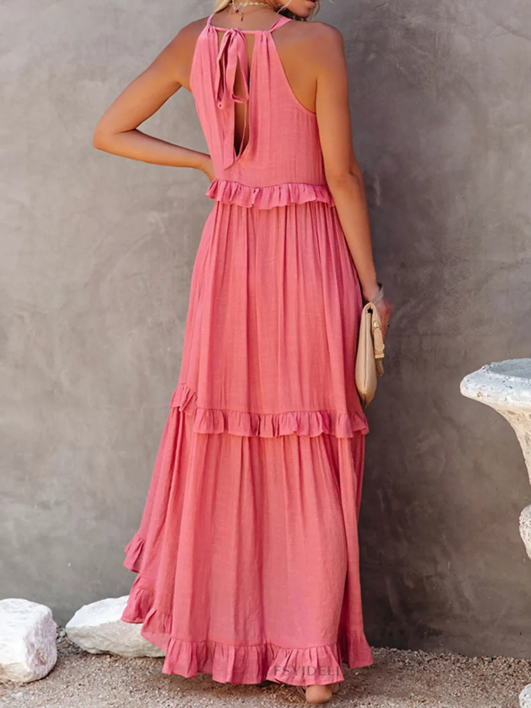 Mabel | Abito Maxi Ruffle Breeze