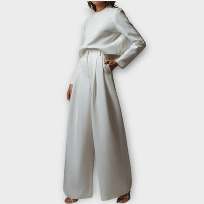 Set Elegante di Due pezzi con Pantaloni Amplios