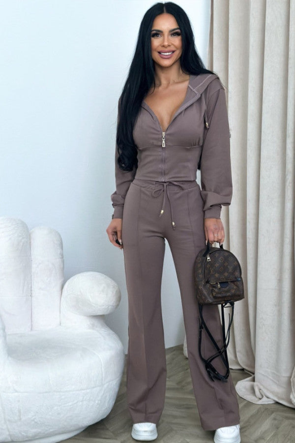 Set di donna di due pezzi con pantaloni ampi