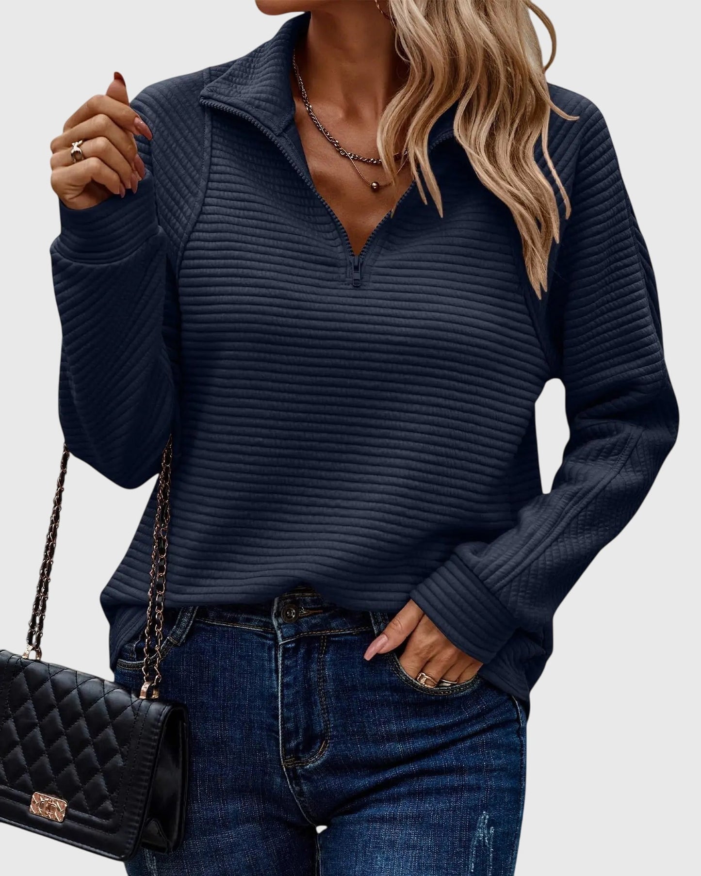 Molly | Maglioned elegante mezza zip