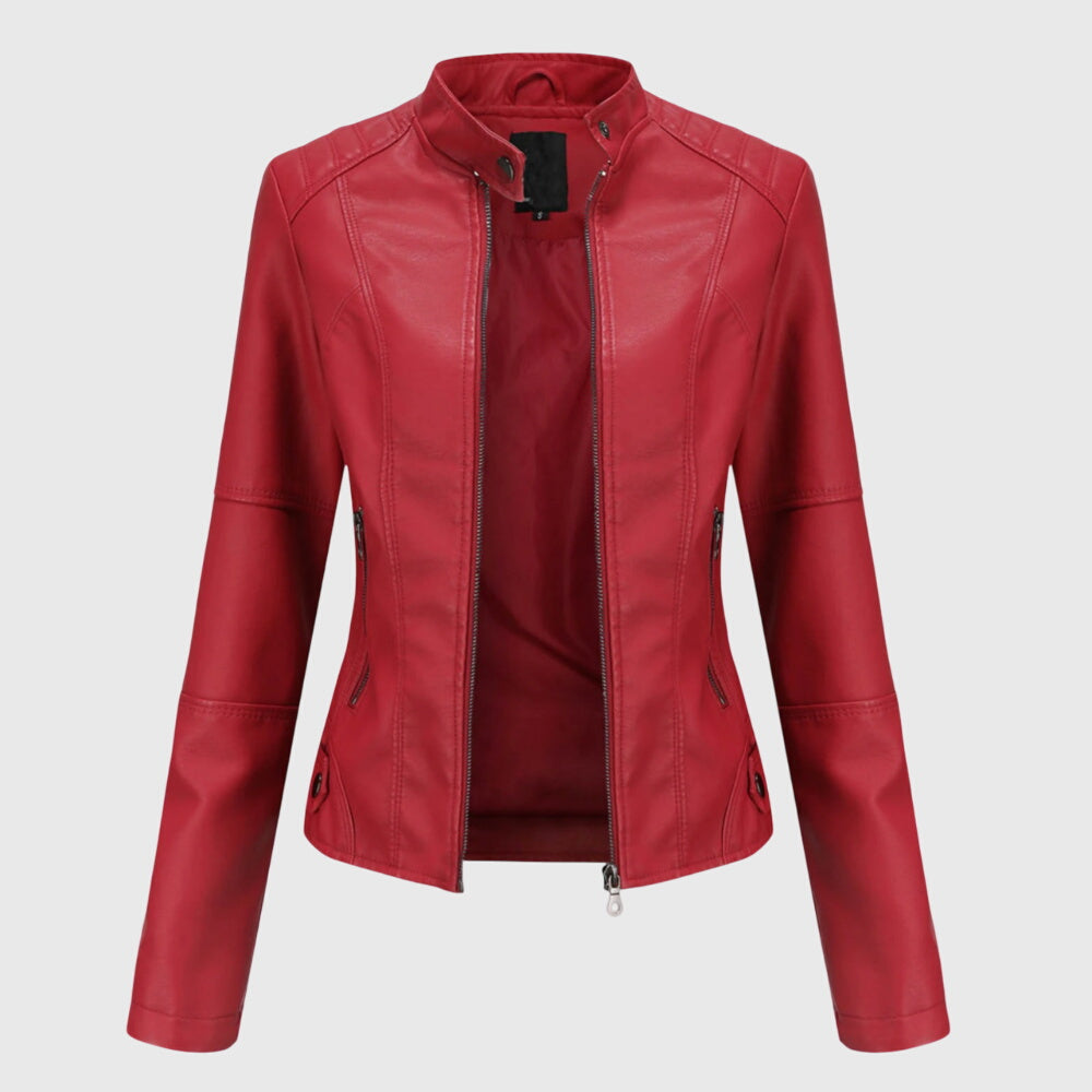 Giorgina™ - Giacca in pelle elegante da donna