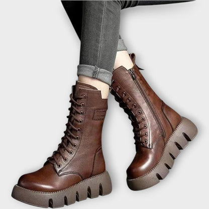 Stivali Combat Chunky con Bordo Bold