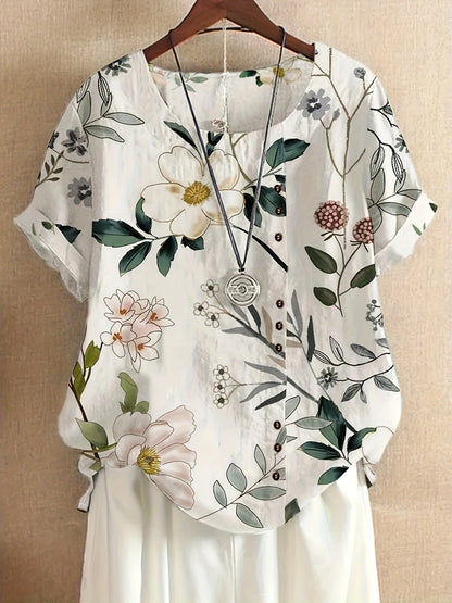 Sienna – Blusa con Dettaglio con bottoni Floreali