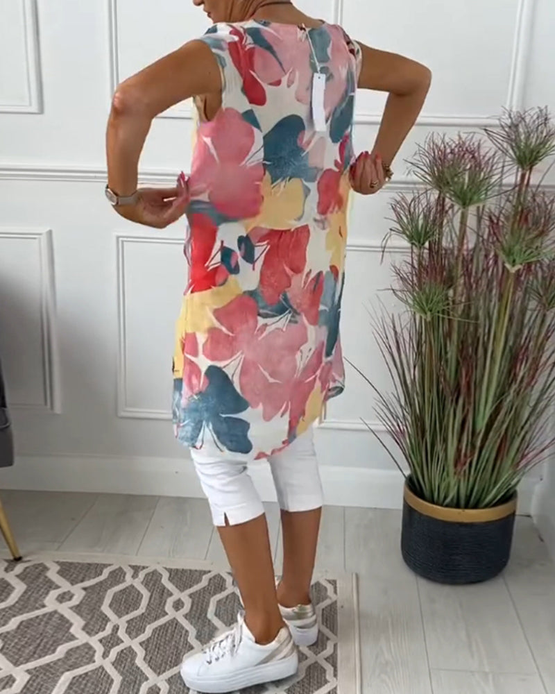 BLUSA LARGA DI FIORI KLARISSA
