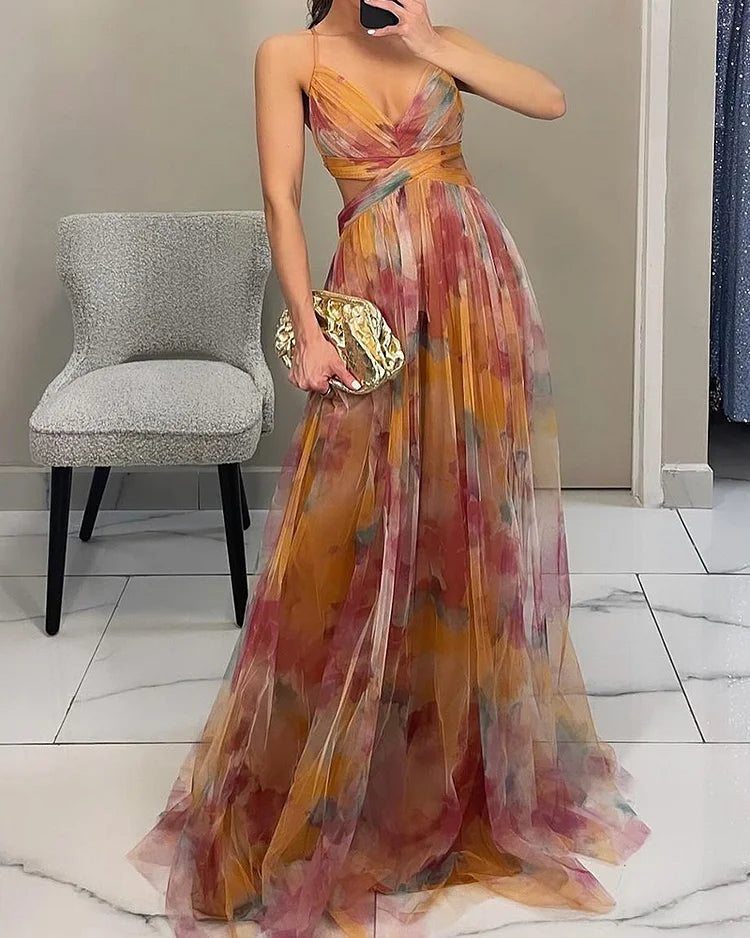 Abito di Impresión Elegante con Collo Halter di Sophia